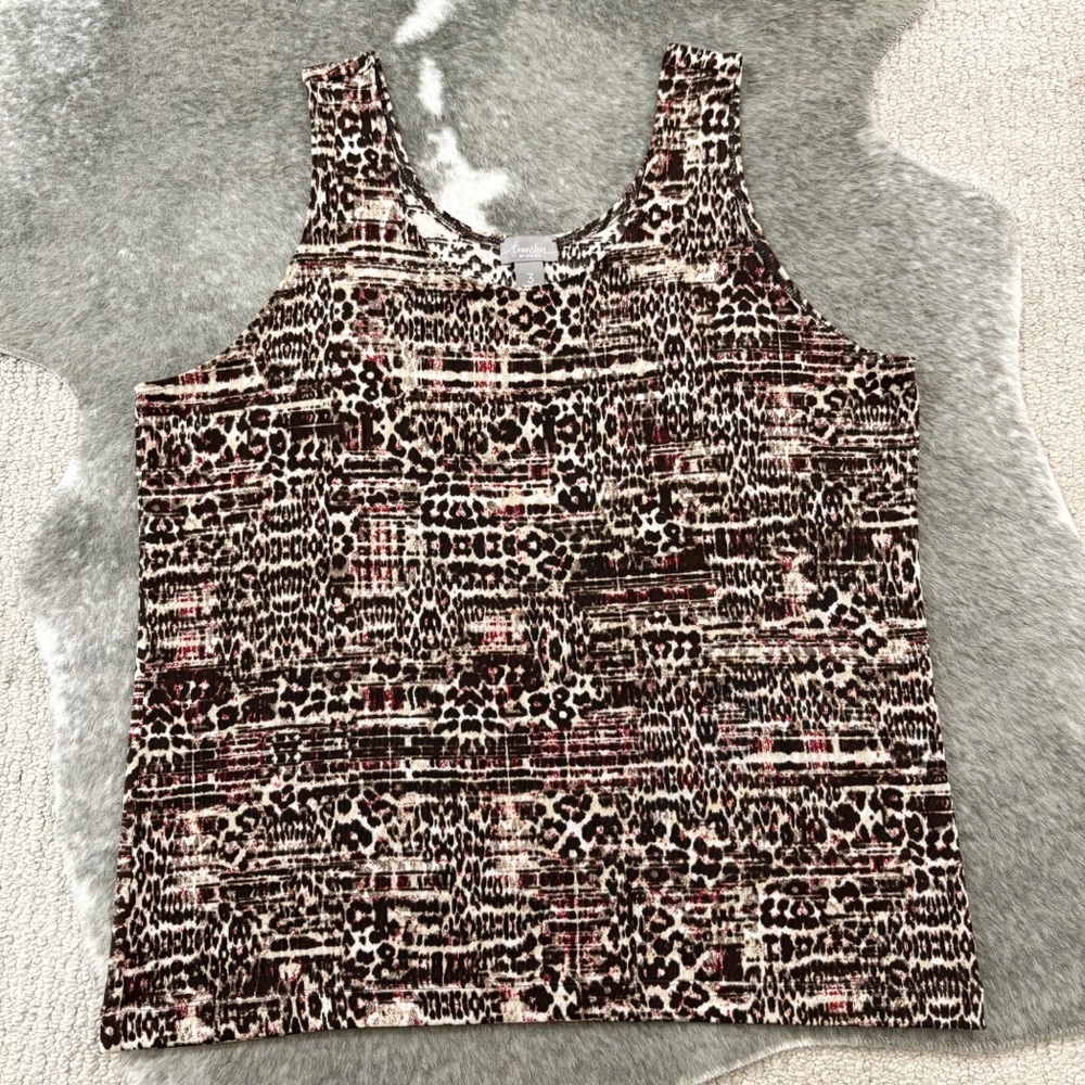 Travelers by Chicos Animal Print Tank Top - Picture 4 of 9